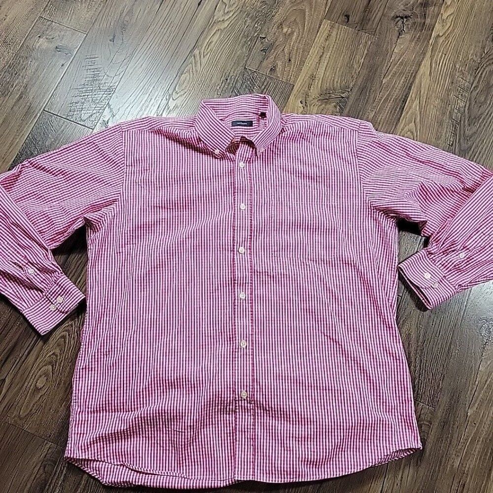 Turtleson Dress Shirt Men's XL Pink Check Button Down Long Sleeve Preppy